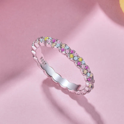 [Elite]Dainty Ebullient Round Cut Daily Ring