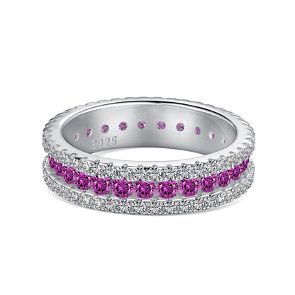 [Elite]Delicate Colorful Round Cut Daily Ring