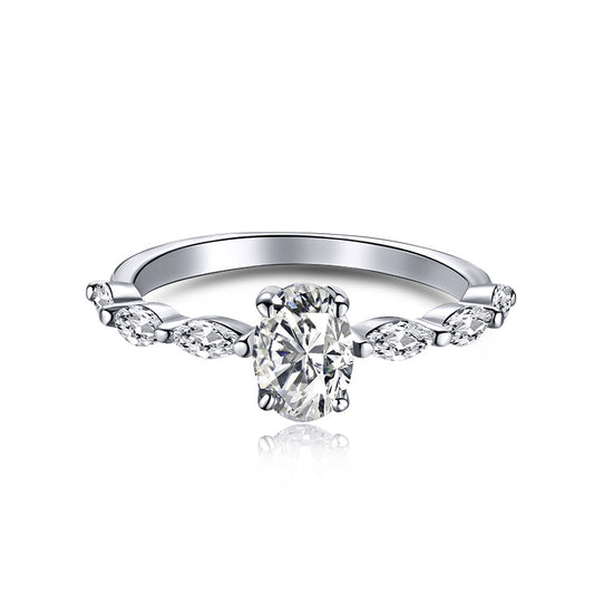 [Elite]0.75 Carat Luxurious Vibrant Elongated Cushion Cut Daily Ring