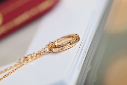 [Elite]LOVE NECKLACE ADJUSTABLE ROSE GOLD 2 DIAMOND