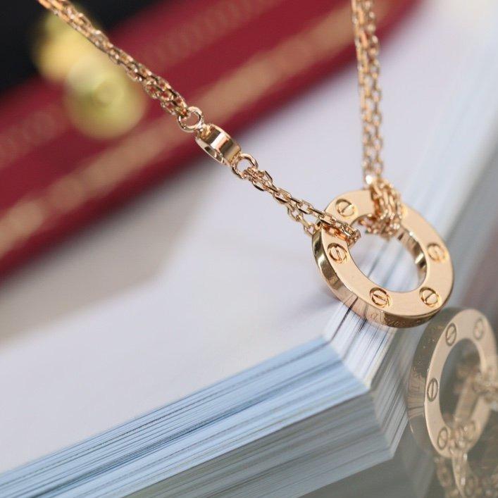 [Elite]LOVE NECKLACE ADJUSTABLE ROSE GOLD 2 DIAMOND