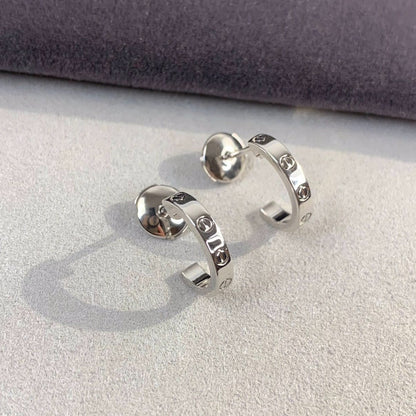 [Elite]LOVE EARRINGS 2.65MM SILVER