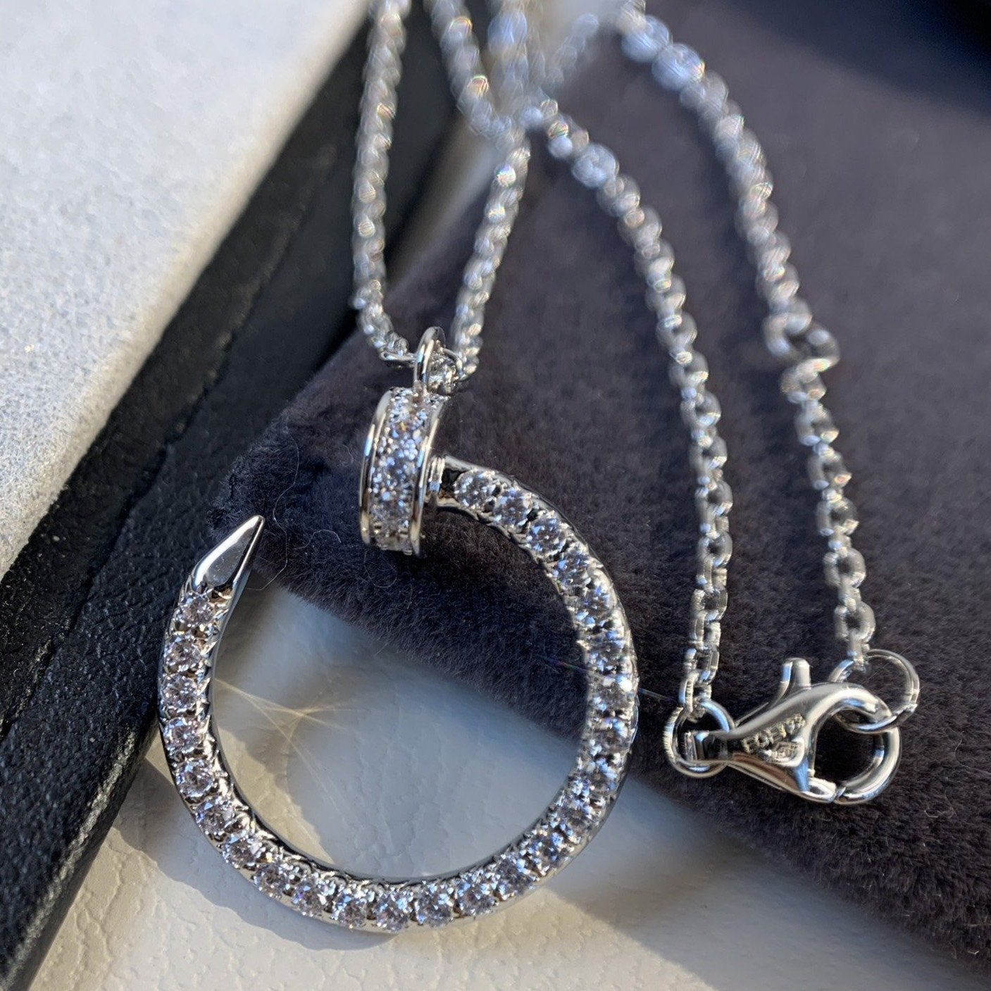 [Elite]JUSTE NECKLACE SILVER DIAMONDS