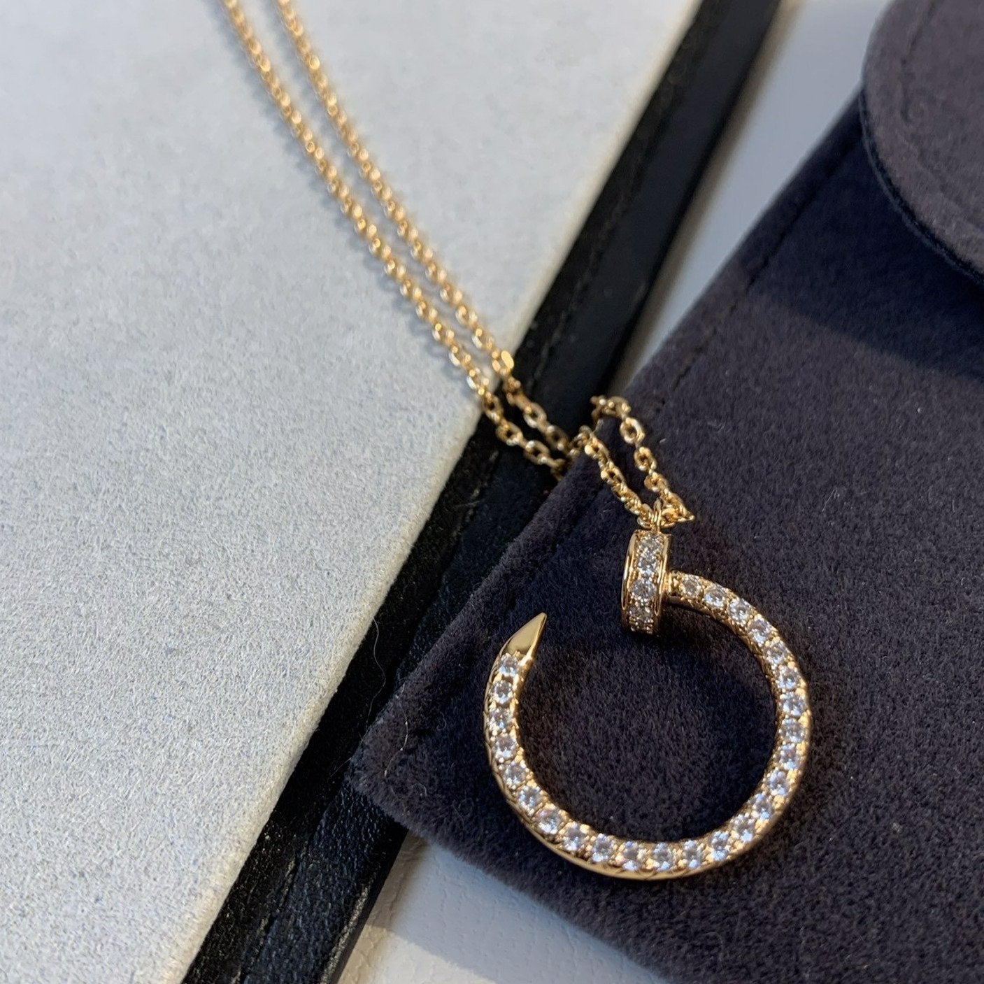 [Elite]JUSTE NECKLACE PINK GOLD DIAMONDS