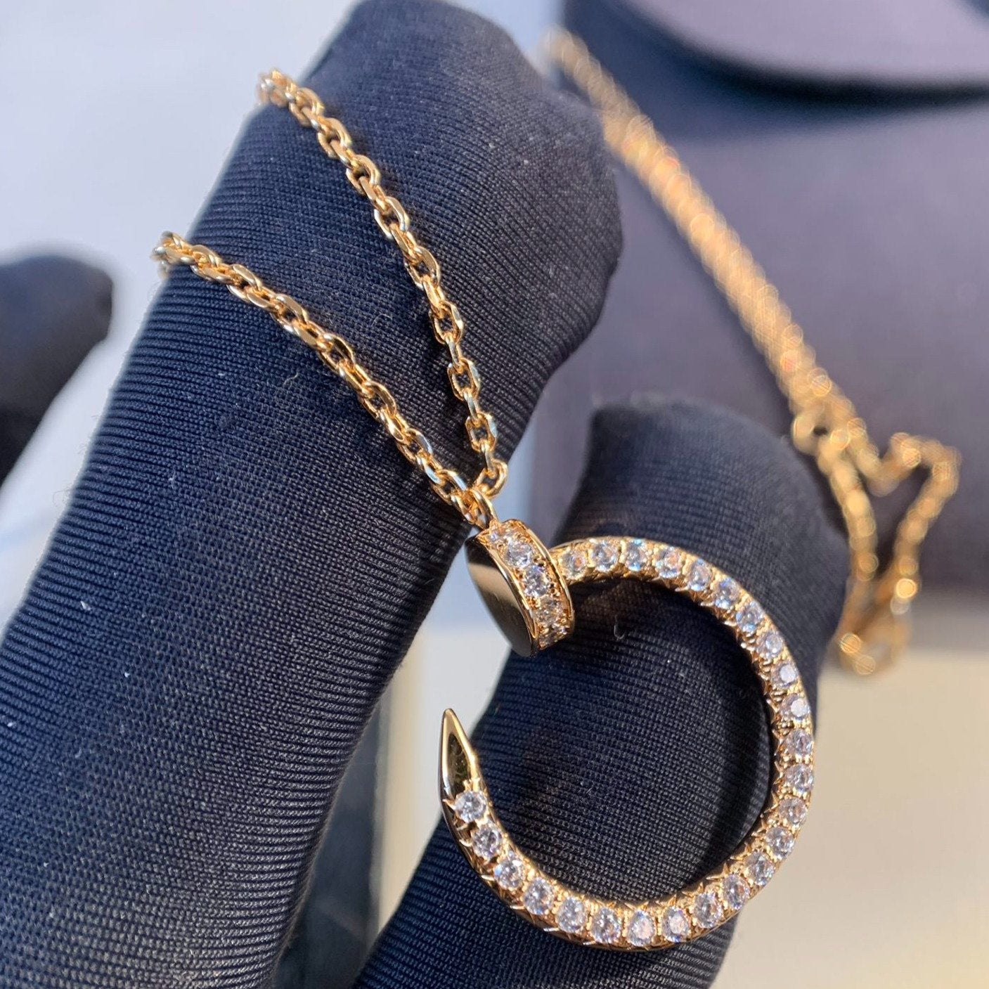 [Elite]JUSTE NECKLACE PINK GOLD DIAMONDS