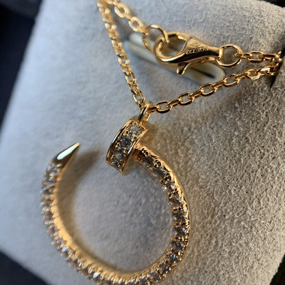 [Elite]JUSTE NECKLACE PINK GOLD DIAMONDS