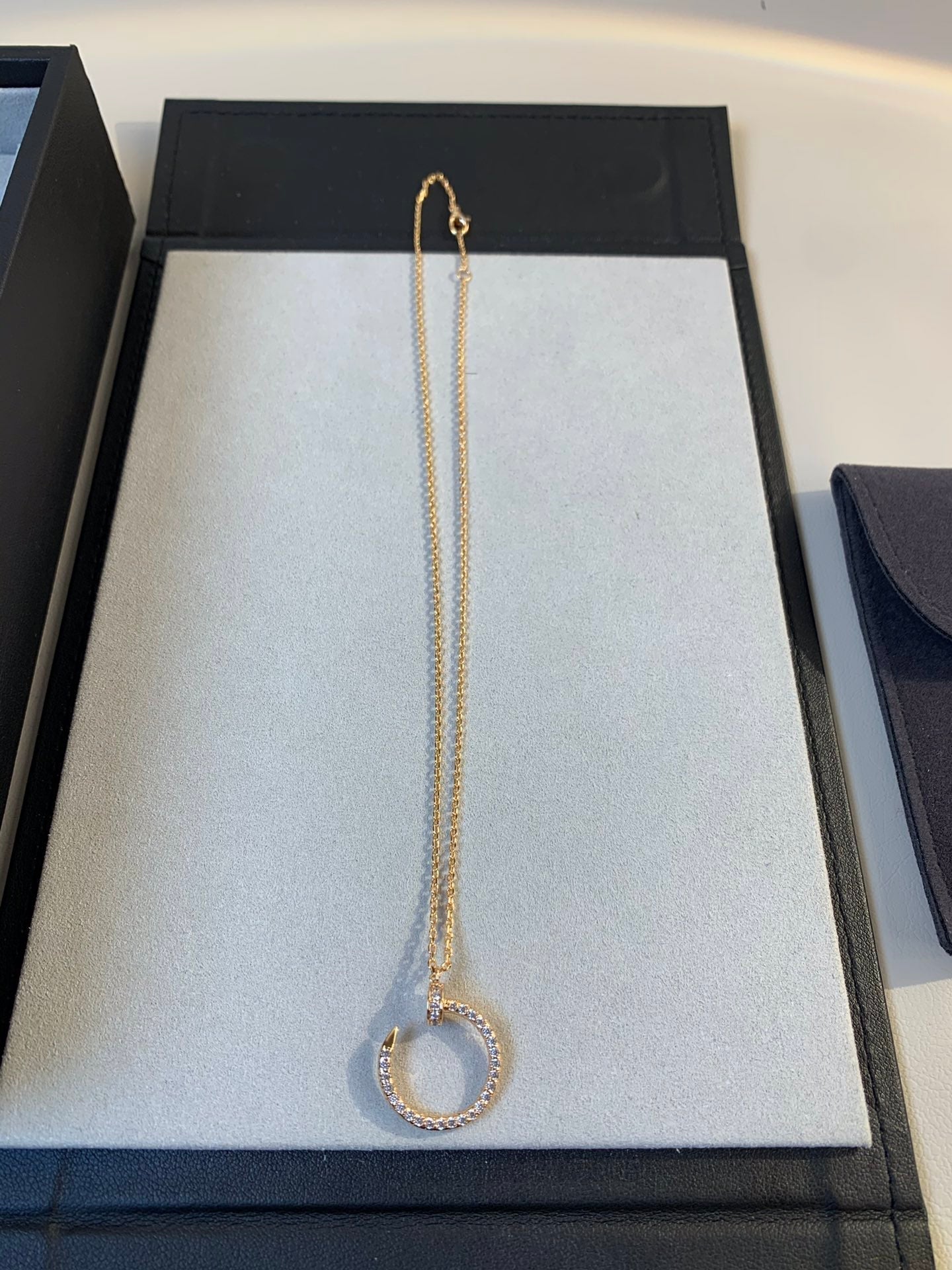 [Elite]JUSTE NECKLACE PINK GOLD DIAMONDS