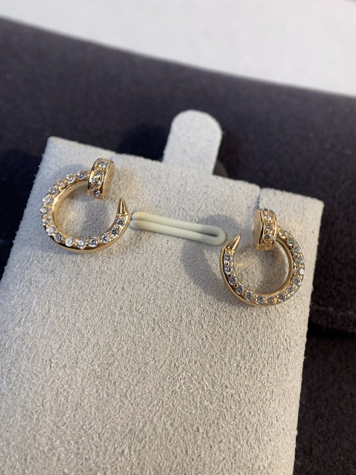 [Elite]JUSTE EARRINGS GOLD DIAMONDS
