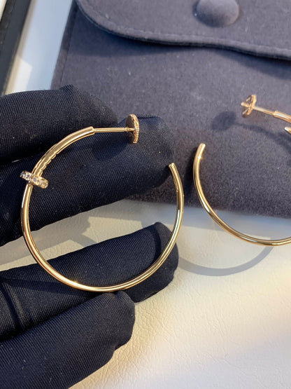 [Elite]JUSTE EARRINGS GOLD DIAMONDS 1.8MM