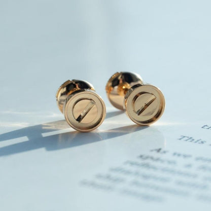 [Elite]LOVE EARRINGS PINK GOLD 10MM