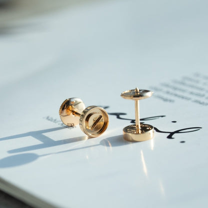 [Elite]LOVE EARRINGS PINK GOLD 10MM