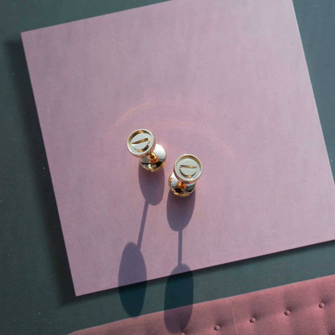 [Elite]LOVE EARRINGS PINK GOLD 10MM