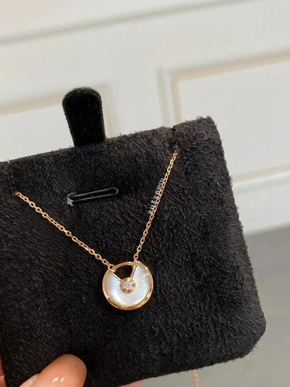 [Elite]AMULETTE ROSE GOLD MOP NECKLACE