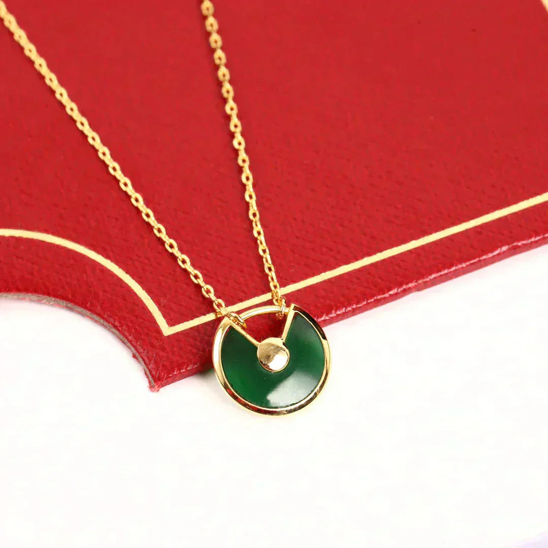 [Elite]AMULETTE GOLD MALACHITE NECKLACE