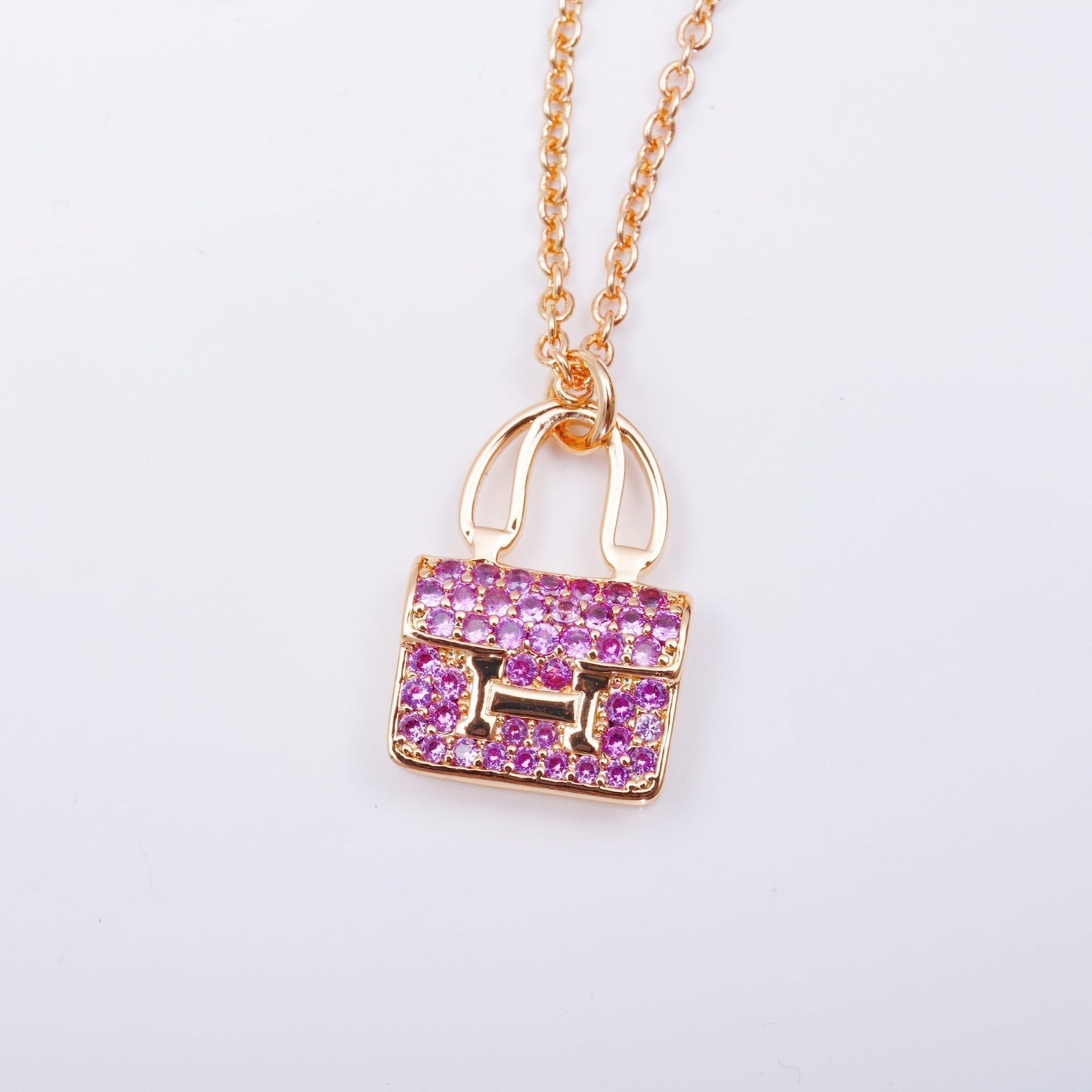 [Elite]CONSTANCE PEDANT PURPLE DIAMOND NECKLACE
