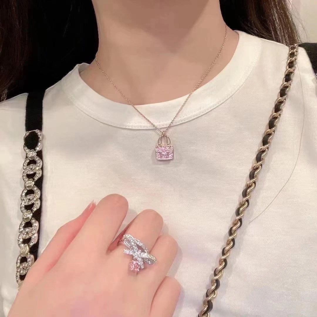 [Elite]CONSTANCE PEDANT PURPLE DIAMOND NECKLACE
