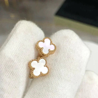 [Elite]CLOVER MINI 9.5MM WHITE MOP EARRINGS