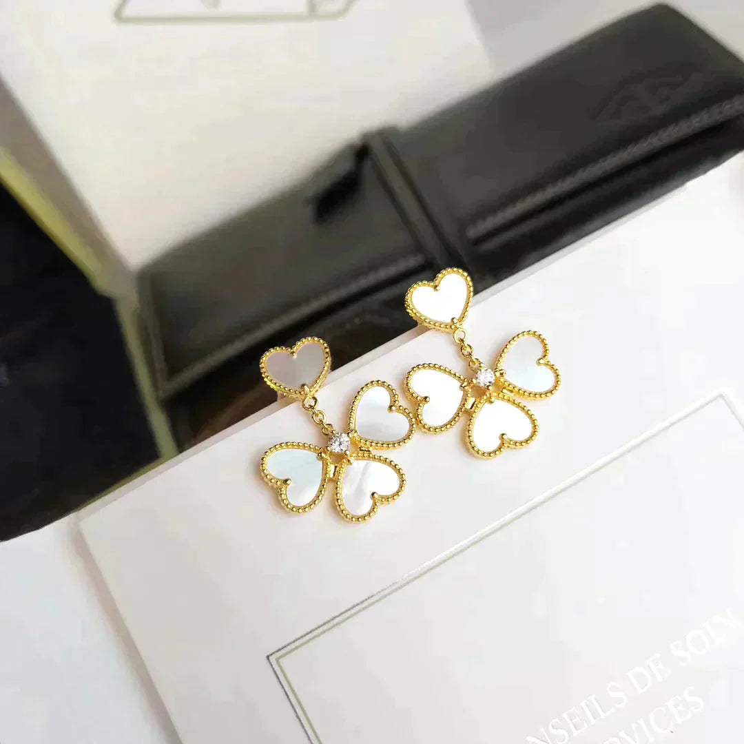 [Elite]CLOVER SWEET WHITE MOP EARRINGS
