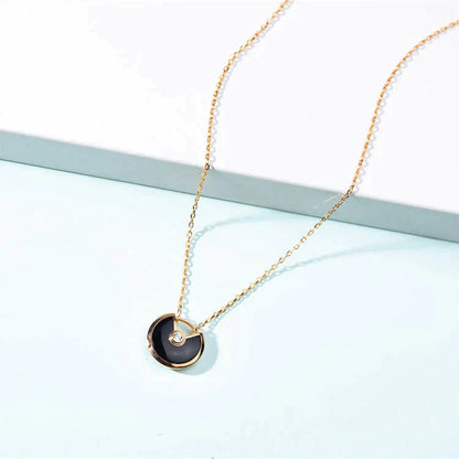 [Elite]AMULETTE GOLD CARNELIAN ONYX NECKLACE