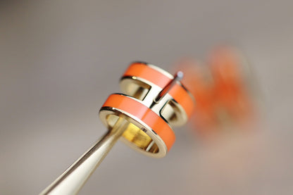 [Elite]MINI POP H EARRINGS ORANGE