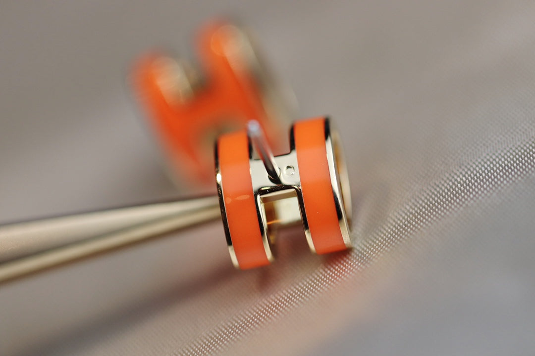 [Elite]MINI POP H EARRINGS ORANGE