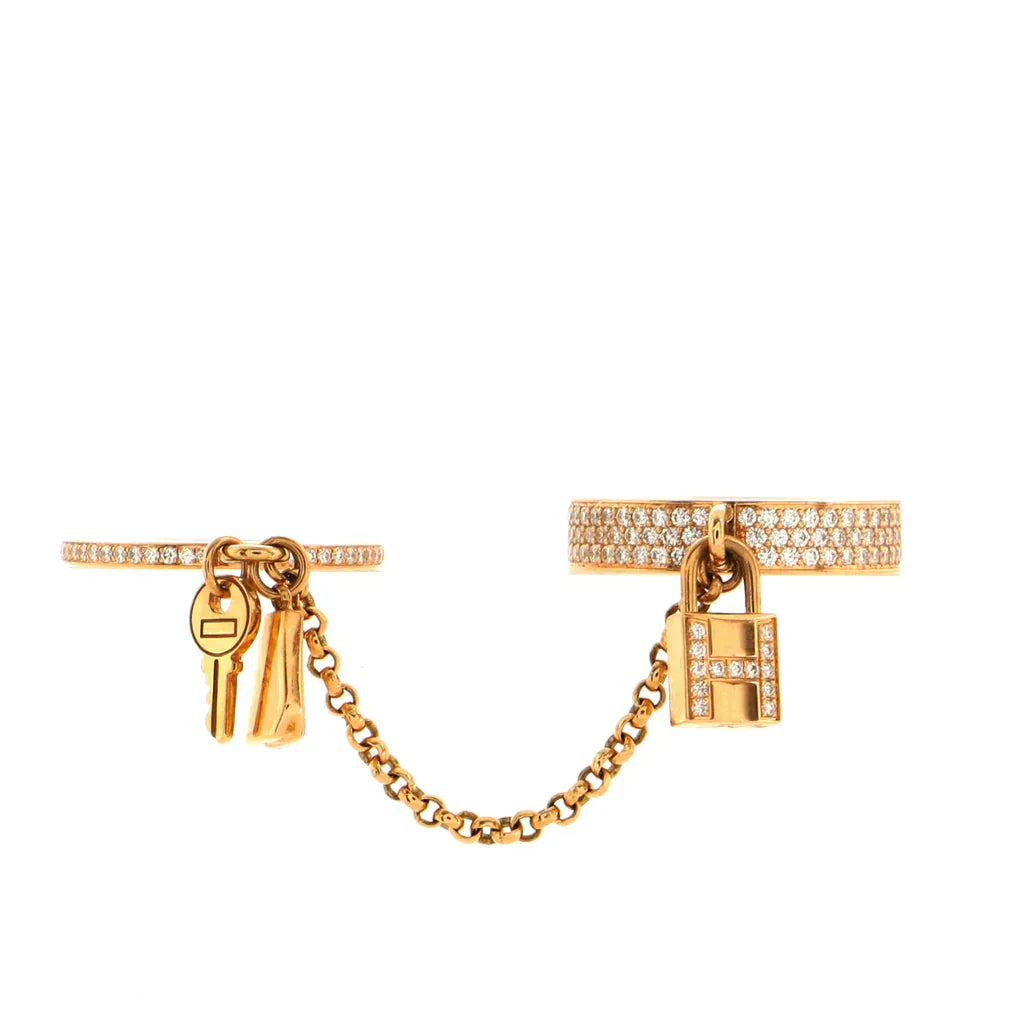 [Elite]HM KELLY CLOCHETTE DOUBLE RING IN  WITH DIAMONDS