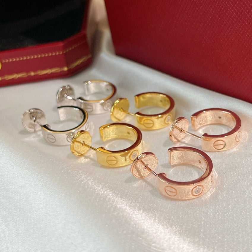 [Elite]LOVE EARRINGS 5.7MM 2 DIAMONDS