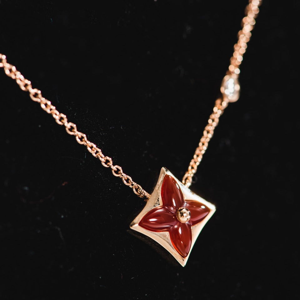 [Elite]STAR NECKLACE PINK GOLD 1 DIAMOND