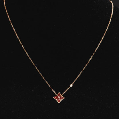 [Elite]STAR NECKLACE PINK GOLD 1 DIAMOND