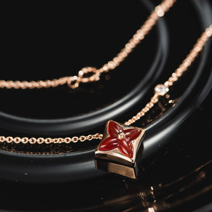 [Elite]STAR NECKLACE PINK GOLD 1 DIAMOND