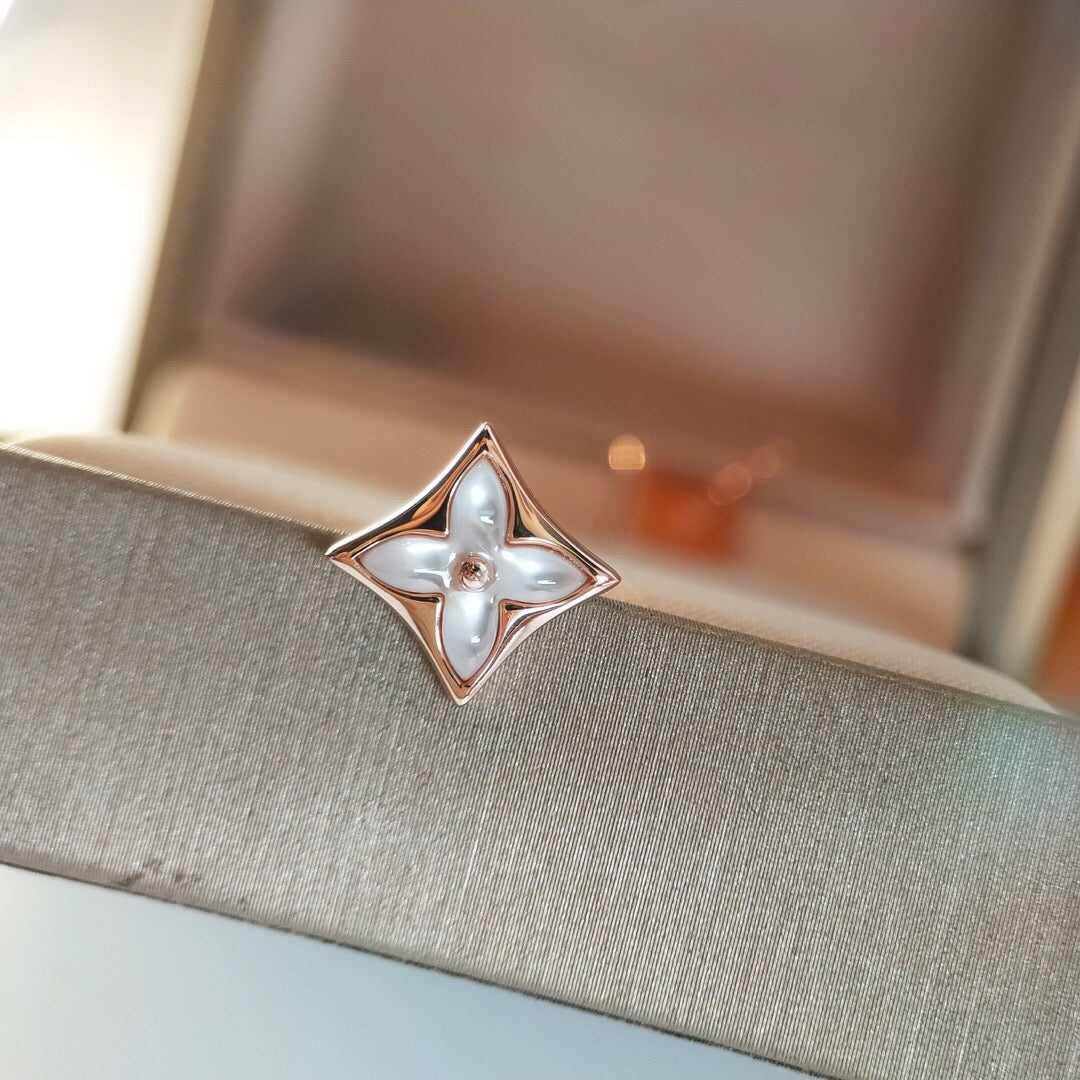 [Elite]STAR MOP PINK GOLD EARRINGS