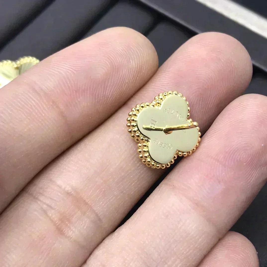 [Elite]CLOVER MINI 9.5MM LASER EARRINGS