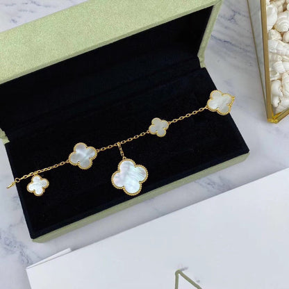 [Elite]MAGIC CLOVER MOP GOLD BRACELET 5 MOTIFS