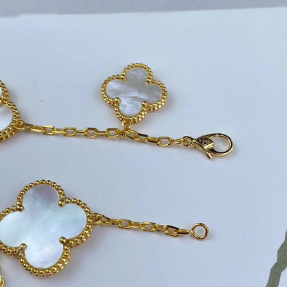 [Elite]MAGIC CLOVER MOP GOLD BRACELET 5 MOTIFS