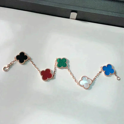 [Elite]CLOVER 5 MOTIFS MULTICOLOR BRACELET