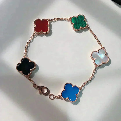 [Elite]CLOVER 5 MOTIFS MULTICOLOR BRACELET