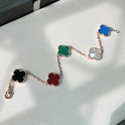 [Elite]CLOVER 5 MOTIFS MULTICOLOR BRACELET