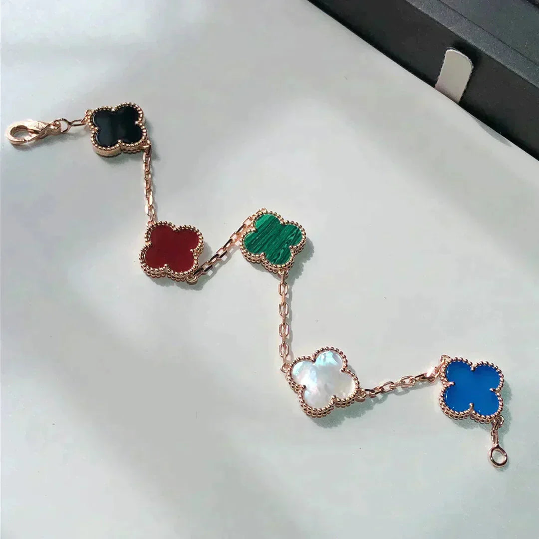 [Elite]CLOVER 5 MOTIFS MULTICOLOR BRACELET