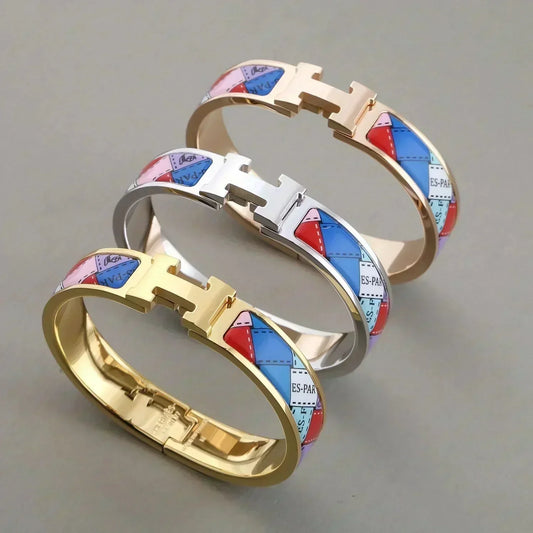 [Elite]H BRACELET DOTTED BORDER 12MM