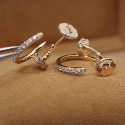 [Elite]JUSTE EARRINGS 12.75MM PINK GOLD DIAMOND