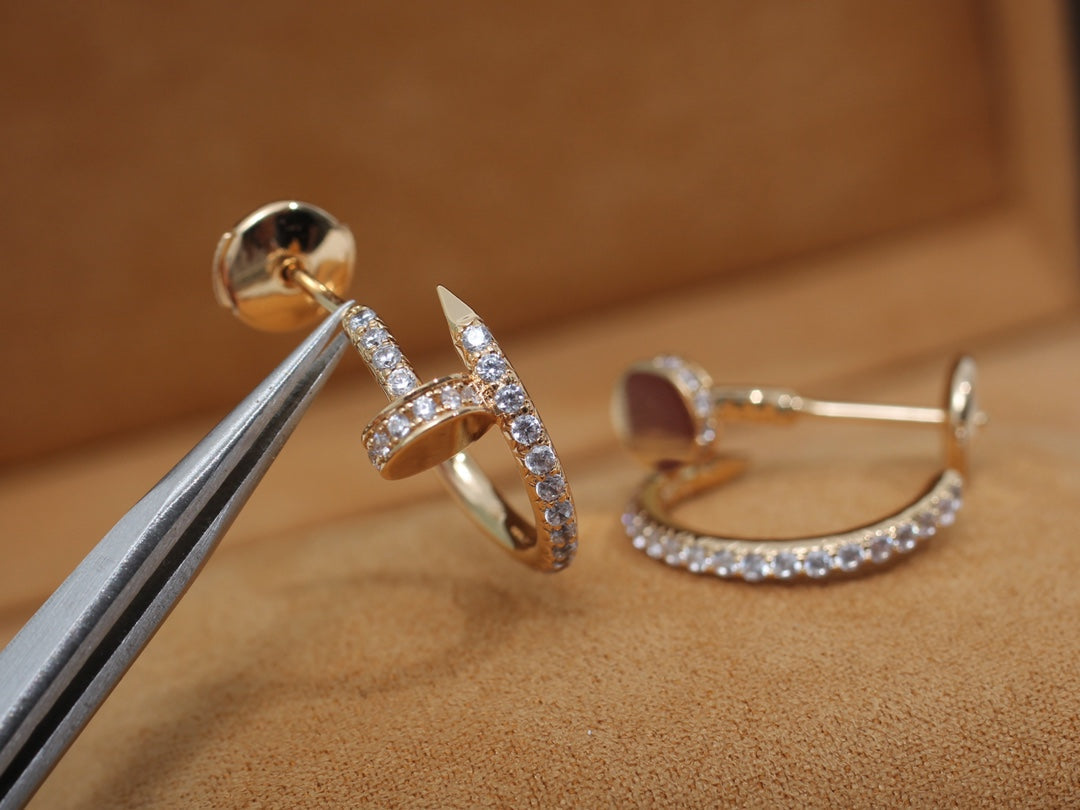 [Elite]JUSTE EARRINGS 12.75MM PINK GOLD DIAMOND