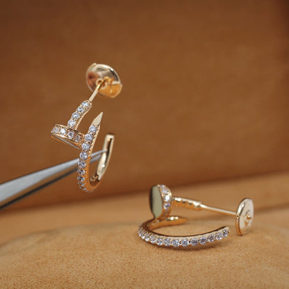[Elite]JUSTE EARRINGS 12.75MM PINK GOLD DIAMOND