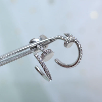 [Elite]JUSTE EARRINGS 12.75MM SILVER DIAMOND