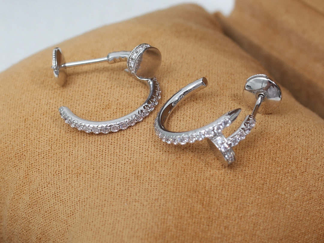 [Elite]JUSTE EARRINGS 12.75MM SILVER DIAMOND