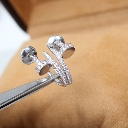 [Elite]JUSTE EARRINGS 12.75MM SILVER DIAMOND