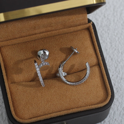 [Elite]JUSTE EARRINGS 12.75MM SILVER DIAMOND