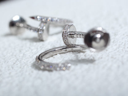 [Elite]JUSTE EARRINGS 12.75MM SILVER DIAMOND