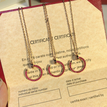 [Elite]JUSTE NECKLACE GOLD RED DIAMONDS