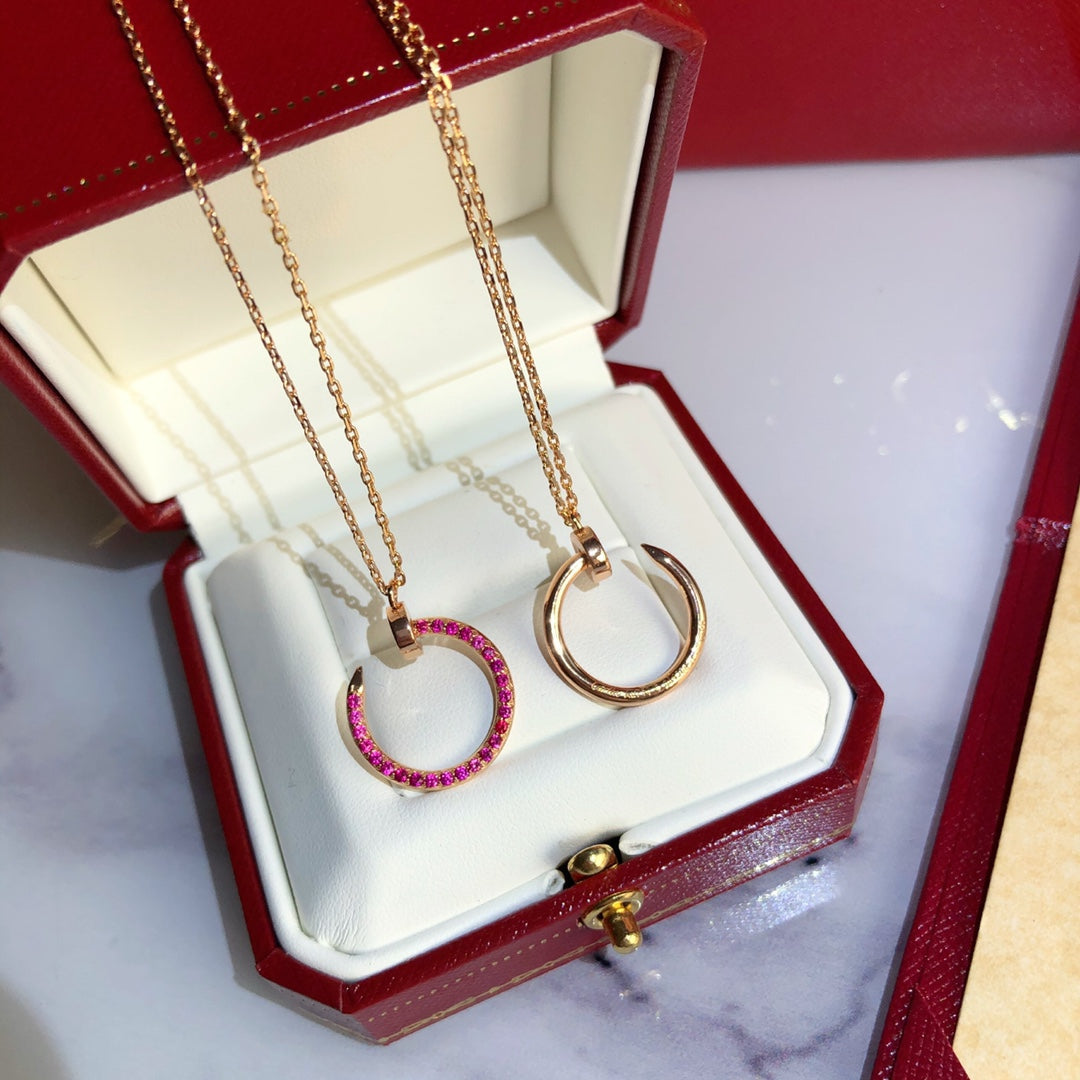 [Elite]JUSTE NECKLACE GOLD RED DIAMONDS