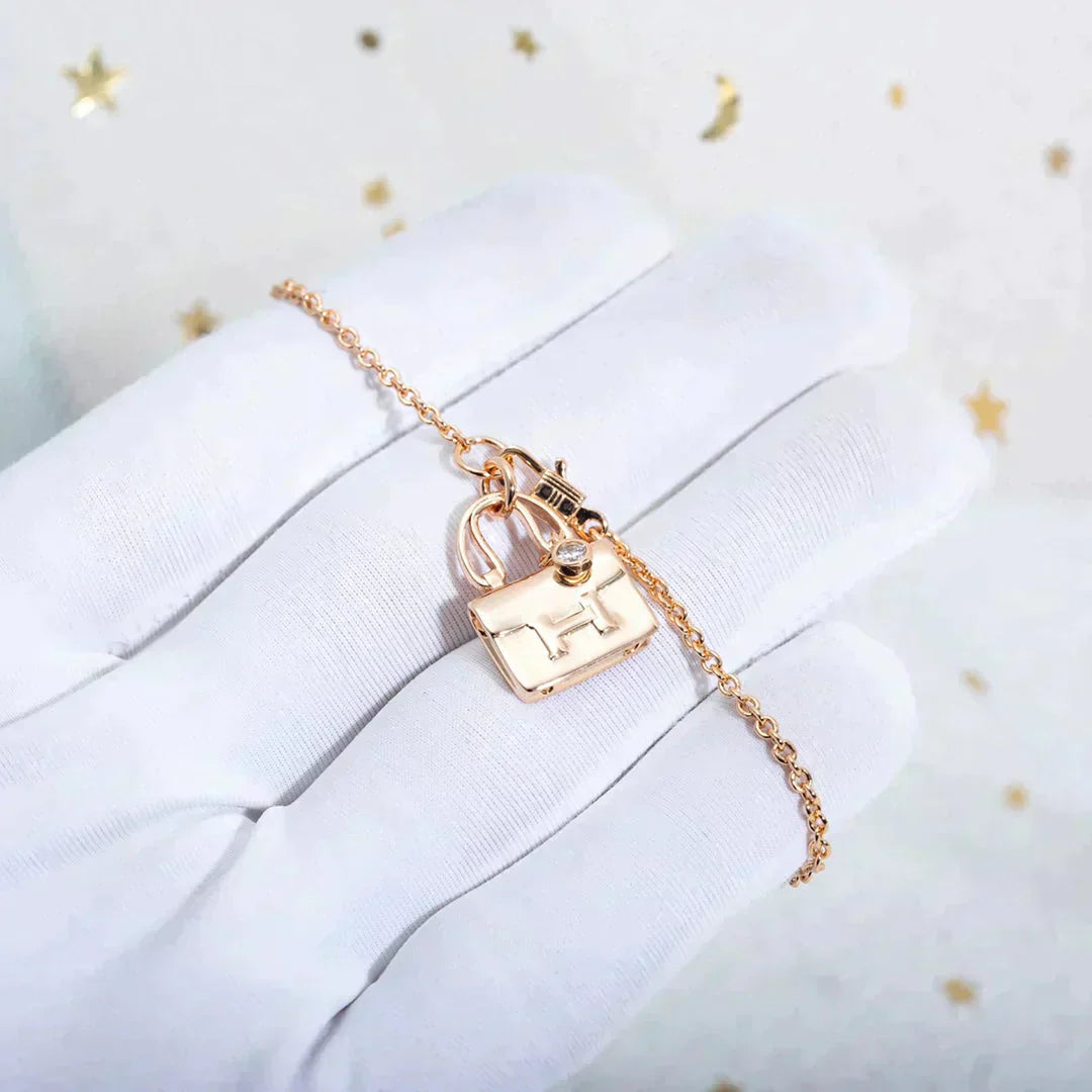 [Elite]AMULETTE PEDANT ROSE GOLD NECKLACE